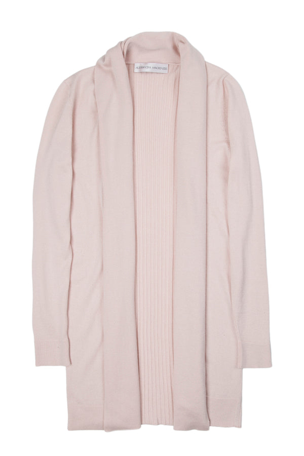 LAUREN LONG SILK & CASHMERE CARDIGAN - BLUSH